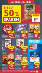 Gazetka promocyjna Aldi Nord - Von Montag - Gazetka - ważna od 18.01 do 18.01.2025 - strona 7 - produkty: aldi, almare, aus der tiefkühlung, backmischung, brownie, brownies, creme, Dr. Oetker, eis, elle, erde, ferrero, gin, haselnuss, hörnchen, karamell, Käse, käsekuchen, Kinder, kinder bueno, kräuter, kuchen, lachs, mars, milka, natur, Nougatcreme, nuss, pralinen, Räucherlachs, reis, rwe, salz, schoko, schokolade, storck, tafelschokolade, tee, teekanne, teller, Ti, tiefpreis, toffifee, walnuss, walnusskerne, ZTE