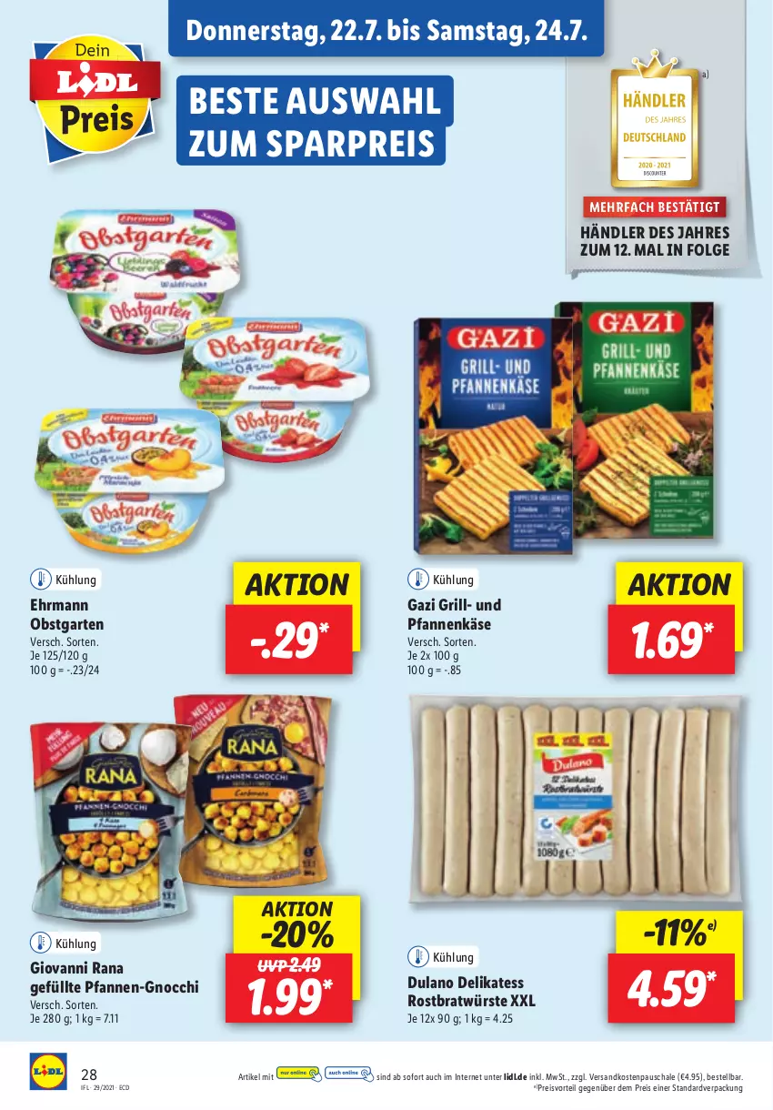 Aktueller Prospekt Lidl - Aktionsprospekt - von 19.07 bis 24.07.2021 - strona 28