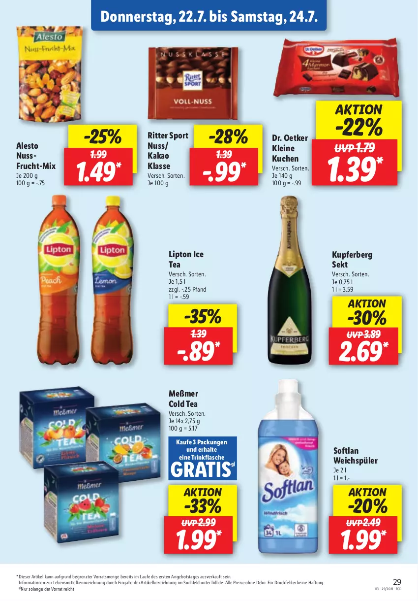 Aktueller Prospekt Lidl - Aktionsprospekt - von 19.07 bis 24.07.2021 - strona 29