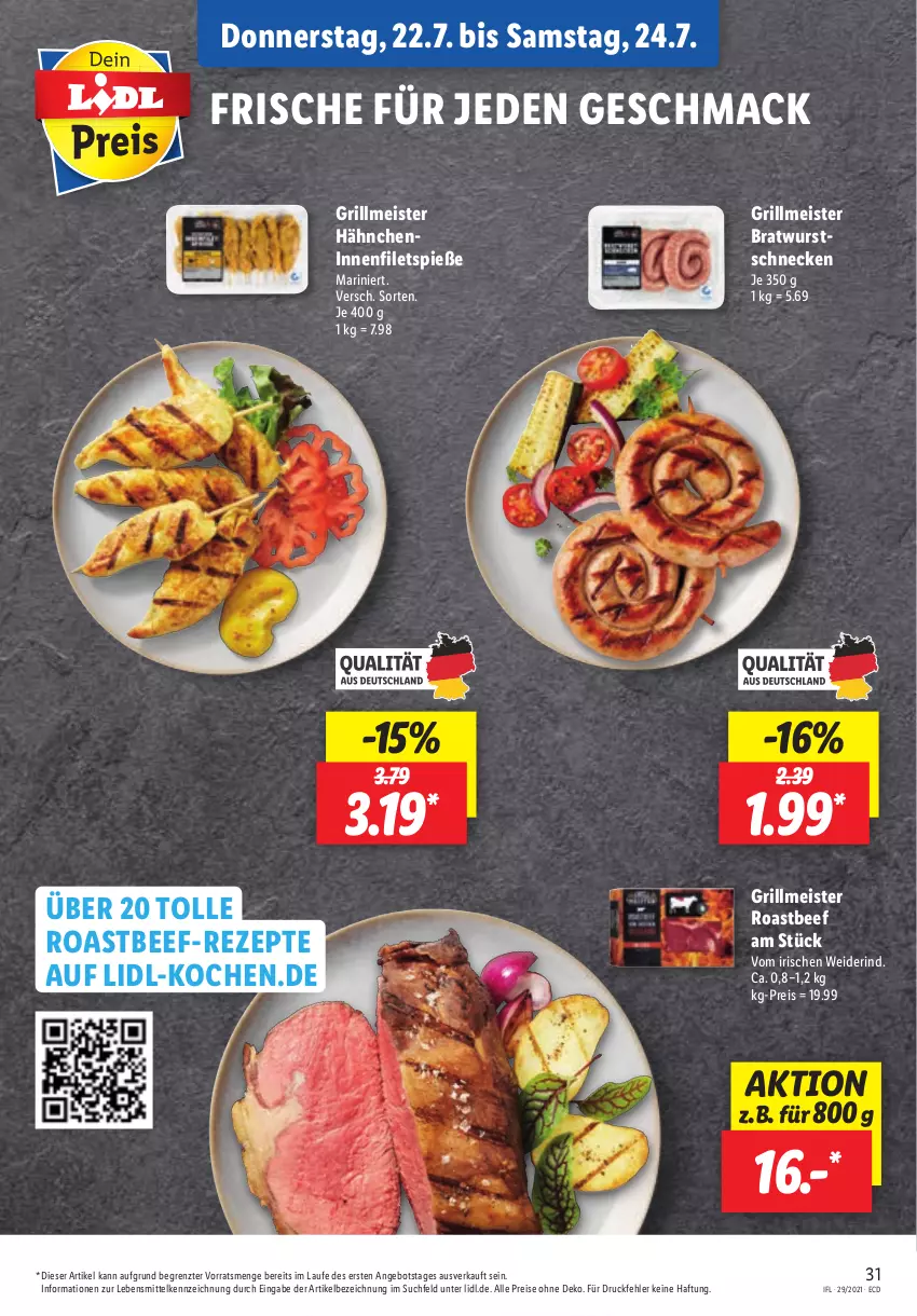 Aktueller Prospekt Lidl - Aktionsprospekt - von 19.07 bis 24.07.2021 - strona 31