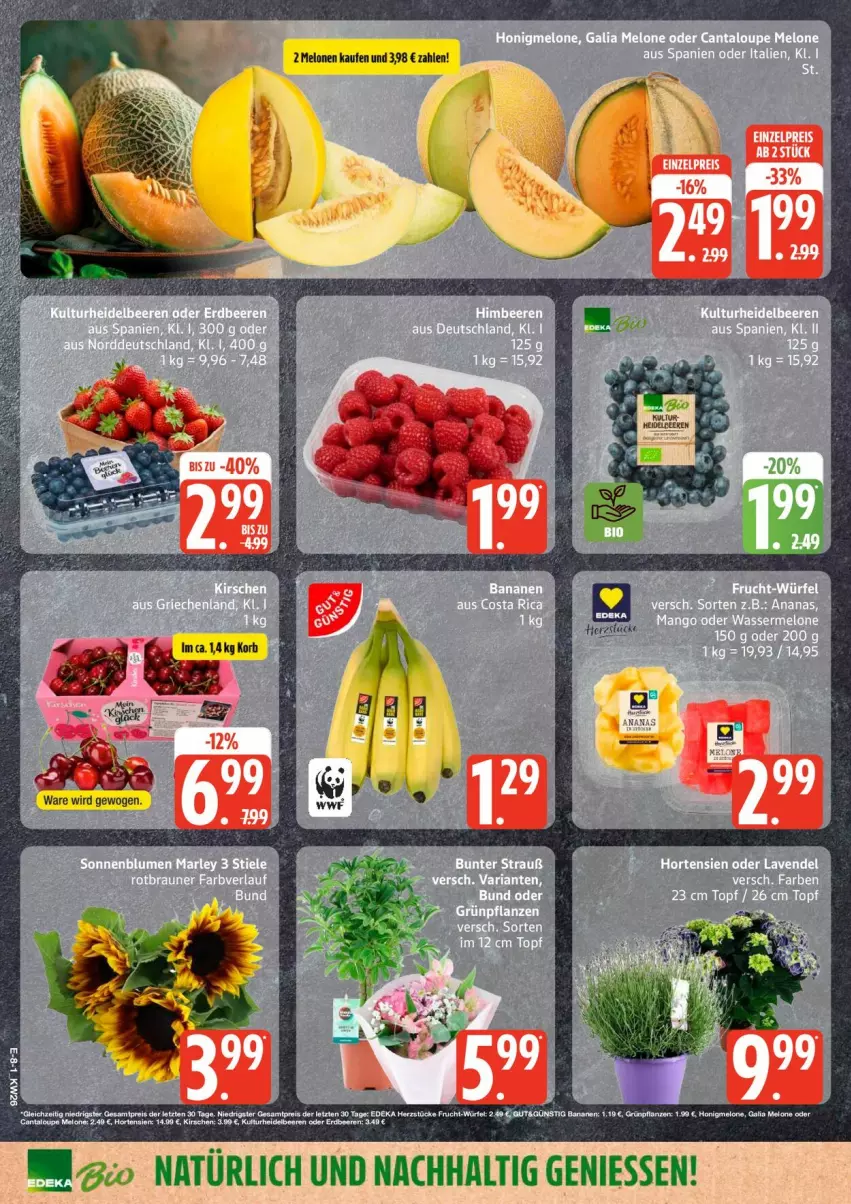 Aktueller Prospekt Edeka - Prospekte - von 22.06 bis 27.06.2026 - strona 8 - produkty: melone, melonen