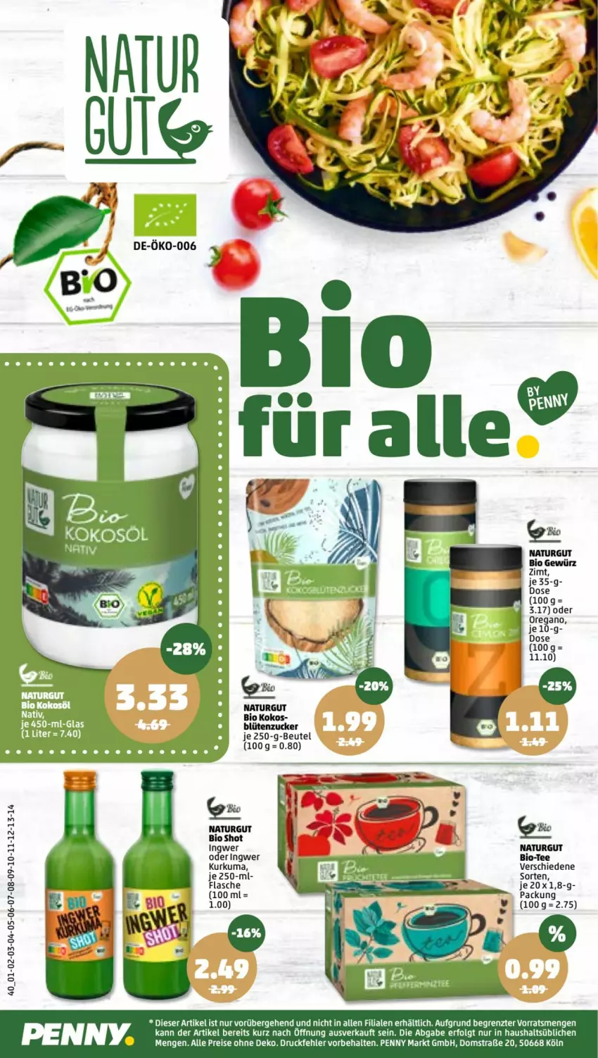 Aktueller Prospekt Penny - Prospekte - von 04.04 bis 09.04.2022 - strona 40 - produkty: beutel, bio, eis, flasche, gewürz, ingwer, LG, natur, reis, ring, tee, Ti, ZTE