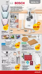 Gazetka promocyjna Penny - Prospekte - Gazetka - ważna od 09.04 do 09.04.2022 - strona 35 - produkty: Bau, baumwolle, Becher, Behälter, bio, bosch, brot, eis, elle, flasche, fleisch, geschirr, geschirrtücher, kesper, küche, Küchen, küchentücher, Löffel, lunchbox, messer, pfanne, pfannen, Pfannenwender, Rührschüssel, salat, Schal, Schale, schneidebrett, schüssel, teller, Ti, topf, Tranchierbrett, trinkglas, tücher, wein, wolle, wurst