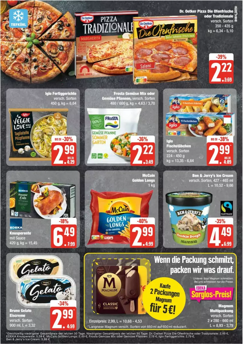 Aktueller Prospekt Edeka - Prospekte - von 06.05 bis 11.05.2024 - strona 13 - produkty: deka, die ofenfrische, Dr. Oetker, eis, ente, fertiggericht, fertiggerichte, frosta, Gemüse Mix, Golden Longs, iglo, mccain, Ofen, pfanne, pfannen, pizza, reis, Ti, tradizionale, ZTE