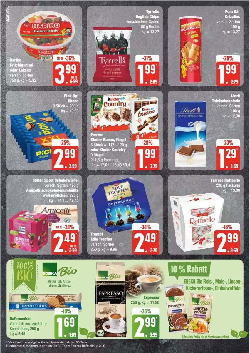 Aktueller Prospekt Edeka - Prospekte - von 06.05 bis 11.05.2024 - strona 16 - produkty: eis, ferrero, haribo, raffaello, reis, Ti, ZTE