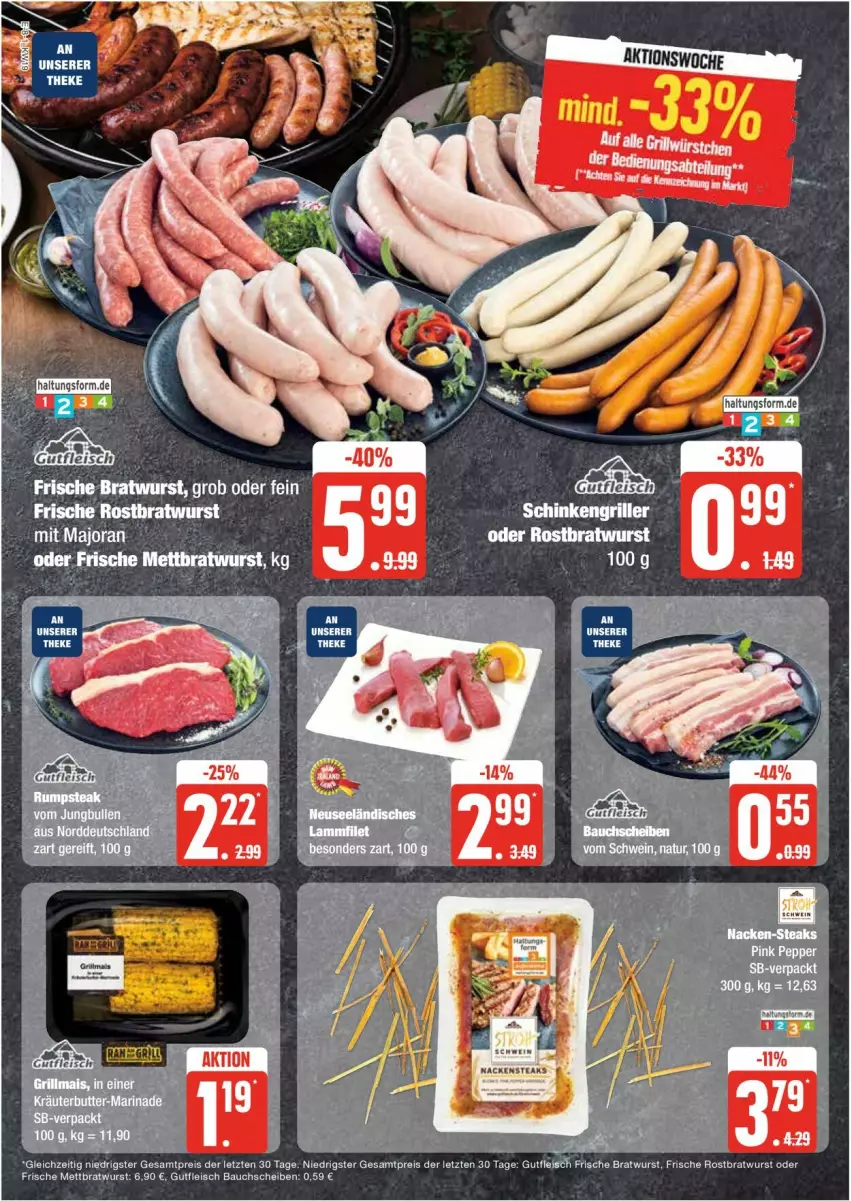 Aktueller Prospekt Edeka - Prospekte - von 06.05 bis 11.05.2024 - strona 8 - produkty: bratwurst, eier, eis, fleisch, gutfleisch, Mett, natur, reis, rostbratwurst, schwein, Ti, tuner, wein, wurst, ZTE