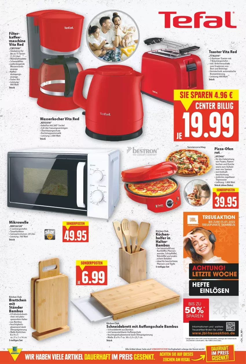 Aktueller Prospekt E Center - Angebote der Woche - von 24.01 bis 29.01.2022 - strona 19 - produkty: auto, bambus, Behälter, Brettchen, brot, brötchen, eis, elle, garraum, Hefte, kaffee, Kocher, Kochlöffel, küche, Küchen, kuchen, lamm, latte, Liege, Löffel, mikrowelle, Ofen, pfanne, pfannen, pizza, Quiche, rel, Schal, Schale, schneidebrett, Schöpflöffel, tasse, thermostat, Ti, timer, tisch, toast, toaster, überhitzungsschutz, vita, wasser, wasserkocher, ZTE