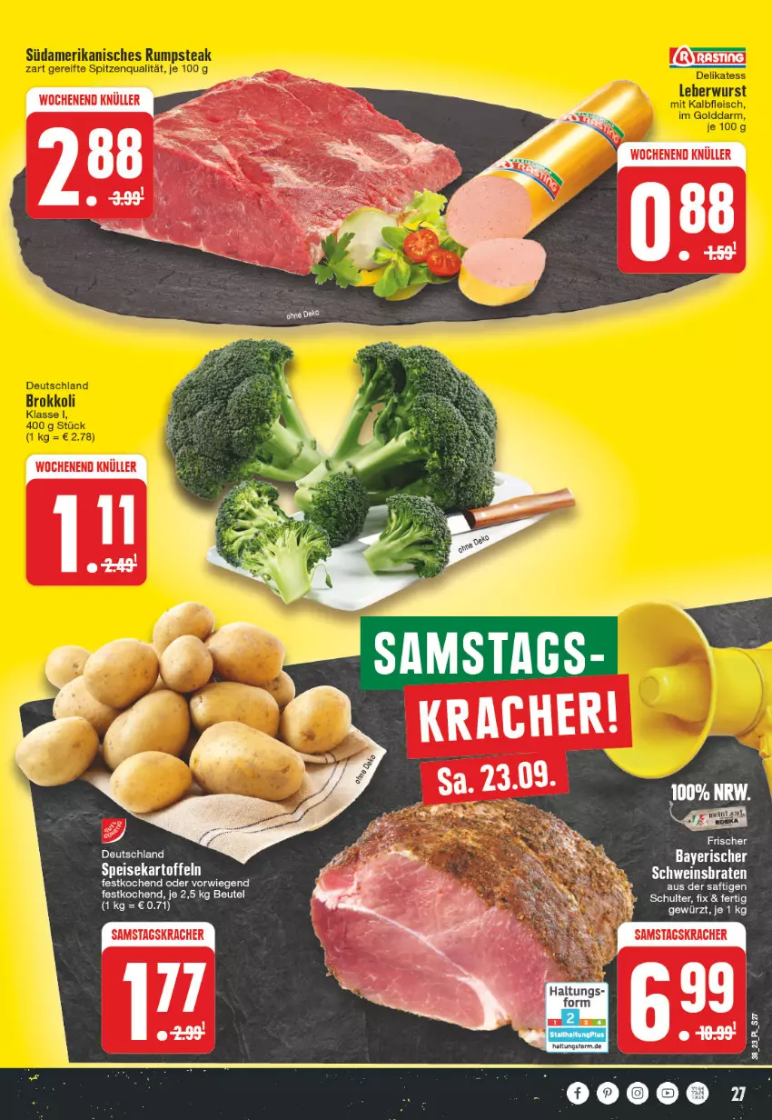 Aktueller Prospekt Edeka - Angebote der Woche - von 18.09 bis 23.09.2023 - strona 27 - produkty: beutel, braten, eis, gewürz, kartoffel, kartoffeln, kracher, ndk, saft, schwein, speisekartoffeln, tee, Ti, wein