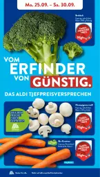 Gazetka promocyjna AldiSud - NÄCHSTE WOCHE - Gazetka - ważna od 30.09 do 30.09.2023 - strona 4 - produkty: aldi, beutel, bio, bio-karotten, brokkoli, champignon, champignons, eis, karotten, kracher, reis, Schal, Schale, Ti
