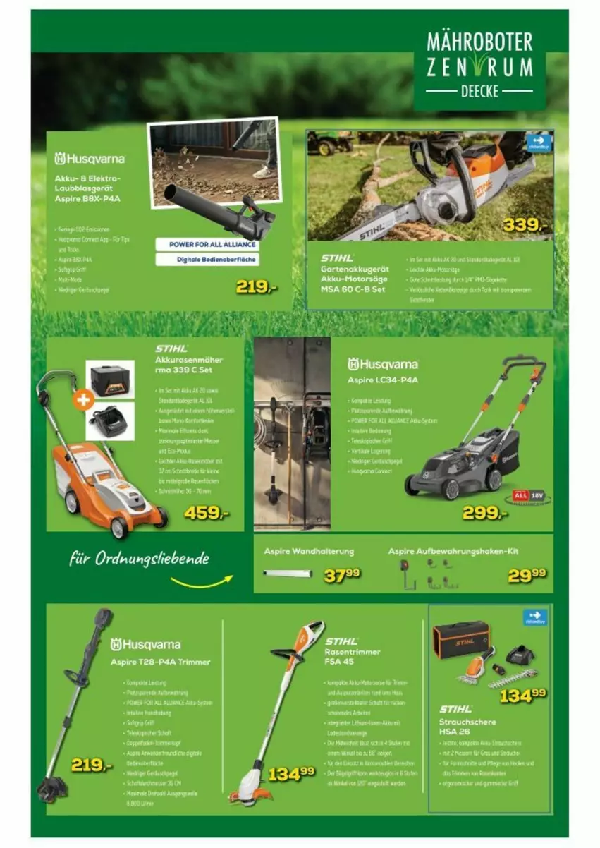 Aktueller Prospekt Euronics - Prospekte - von 04.10 bis 10.10.2023 - strona 7 - produkty: akku, bio, eis, Elektro, erde, leine, rasen, Rauch, rum, Schal, Schere, Stihl, Strauchschere, tee, Ti