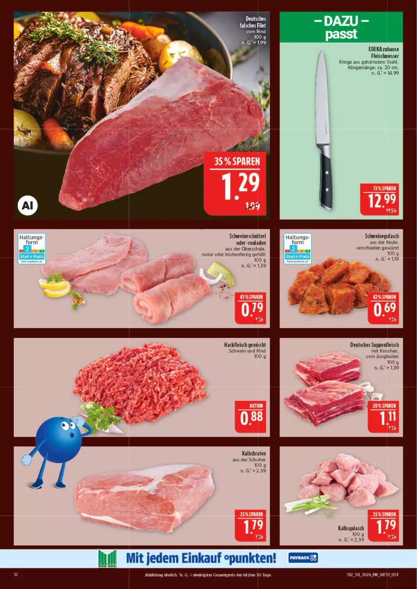 Aktueller Prospekt Marktkauf - Prospekt - von 13.09 bis 19.09.2026 - strona 12 - produkty: deka, eier, eis, fleisch, gewürz, gulasch, hackfleisch, hackfleisch gemischt, jungbullen, küche, Küchen, messer, natur, reis, rind, rouladen, Schal, Schale, schnitzel, schwein, schwein und rind, schweine, schweinegulasch, schweineschnitzel, suppe, suppen, Ti, wein, weine, ZTE