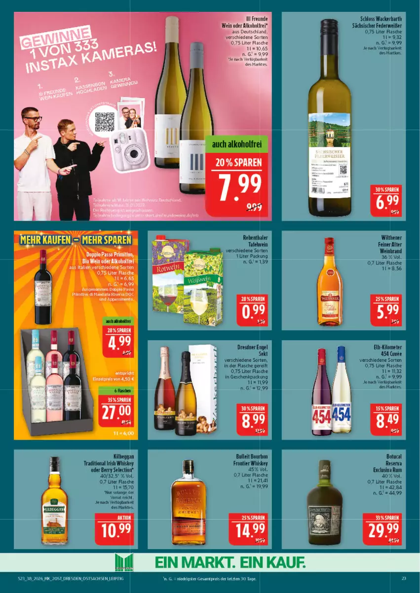 Aktueller Prospekt Marktkauf - Prospekt - von 13.09 bis 19.09.2026 - strona 23 - produkty: alkohol, eis, flasche, reis, sac, wein, ZTE