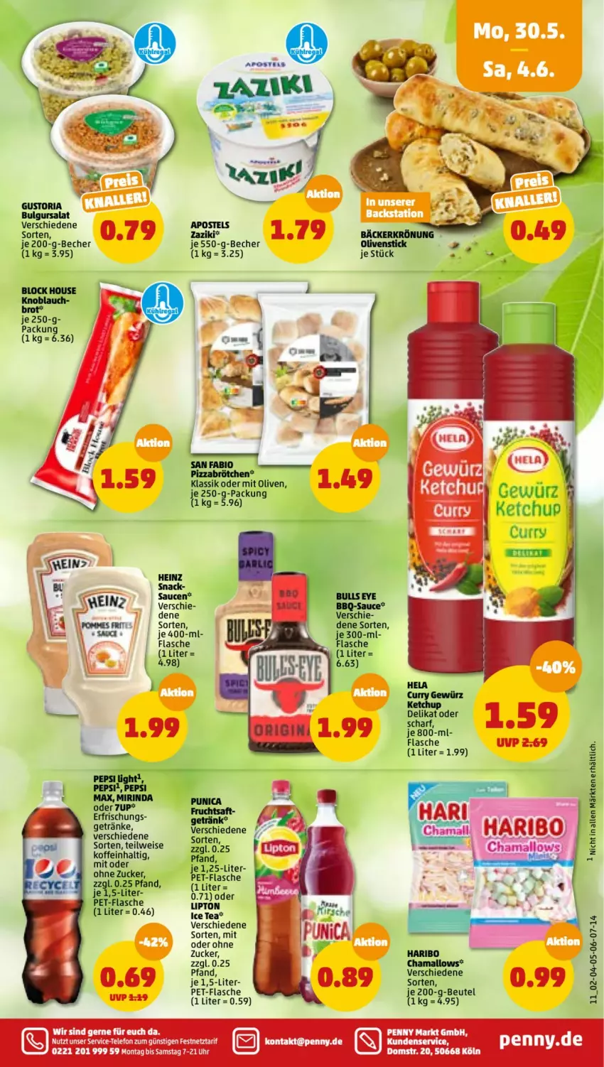 Aktueller Prospekt Penny - Prospekte - von 30.05 bis 04.06.2022 - strona 13 - produkty: apostels, Becher, beutel, bulgur, curry, flasche, frucht, gewürz, hama, haribo, Hela, ice tea, ketchup, LG, lipton, lipton ice tea, olive, oliven, pet-flasche, salat, telefon, Ti, uhr, zaziki, zucker