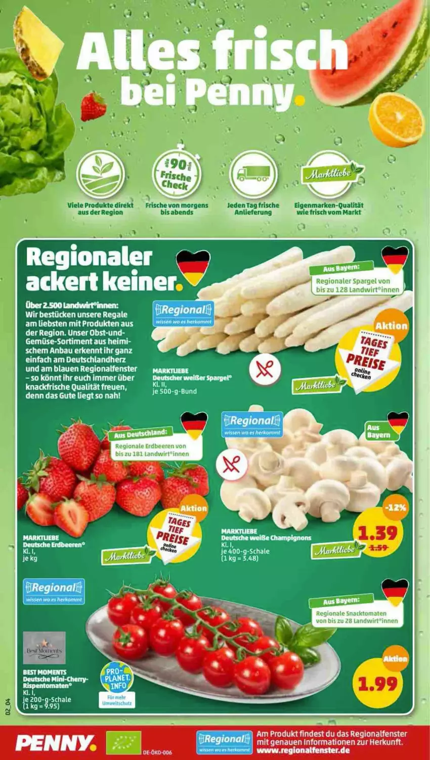 Aktueller Prospekt Penny - Prospekte - von 30.05 bis 04.06.2022 - strona 2 - produkty: beere, beeren, eis, erdbeere, erdbeeren, fenster, LG, regal, snack, spargel, Ti, tomate, tomaten