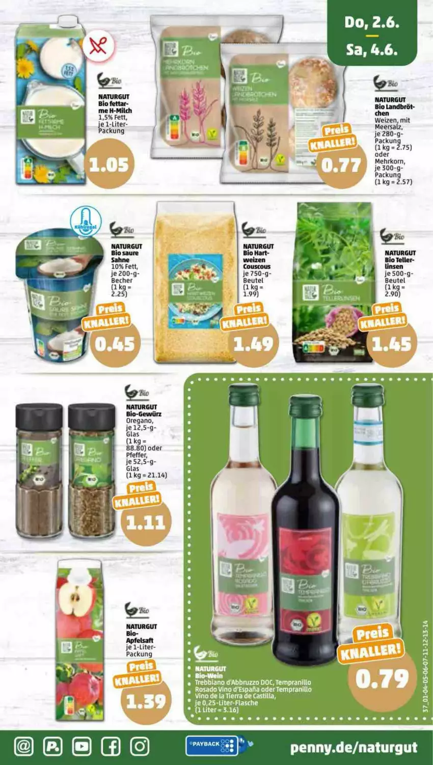 Aktueller Prospekt Penny - Prospekte - von 30.05 bis 04.06.2022 - strona 39 - produkty: asti, Becher, beutel, bio, elle, flasche, gewürz, korn, linsen, meersalz, natur, pfeffer, sahne, salz, teller, tempranillo, Ti