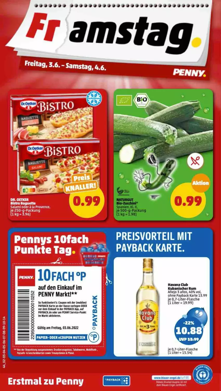 Aktueller Prospekt Penny - Prospekte - von 30.05 bis 04.06.2022 - strona 44 - produkty: coupon, eis, ente, flasche, Havana Club, HP, papier, payback, preisvorteil, reis, rum, Ti