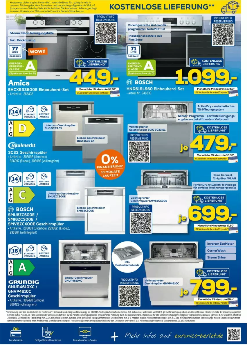 Aktueller Prospekt Euronics - Prospekte - von 05.10 bis 12.10.2022 - strona 17 - produkty: auto, Bau, einbau-geschirrspüler, ente, geschirr, geschirrspüler, grundig, induktionskochfeld, kochfeld, LG, Rauch, Reinigung, Ti, tisch