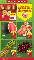 Gazetka promocyjna Aldi Nord - Von Montag - Gazetka - ważna od 07.06 do 07.06.2025 - strona 8 - produkty: aldi, ananas, eis, Elan, kirsch, kirsche, kirschen, kiwi, melone, paraguayos, pfirsich, pfirsiche, plattpfirsiche, reis, Schal, Schale, Ti, wasser, wassermelone, Yo, ZTE