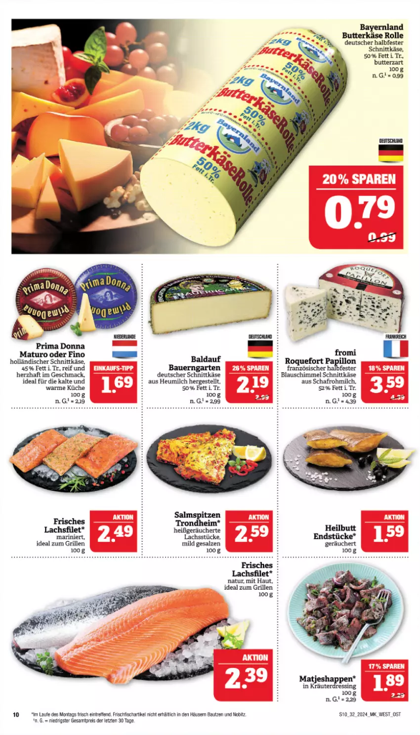 Aktueller Prospekt Marktkauf - Prospekt - von 04.08 bis 10.08.2024 - strona 10 - produkty: Bau, butter, butterkäse, deutscher schnittkäse, dressing, eis, filet, fisch, frischfisch, Garten, grill, halbfester schnittkäse, Heu, heumilch, holländischer schnittkäse, ideal zum grillen, Käse, kräuter, küche, lachs, lachsfilet, mac, matjes, milch, natur, reis, salz, schnittkäse, Ti, ZTE