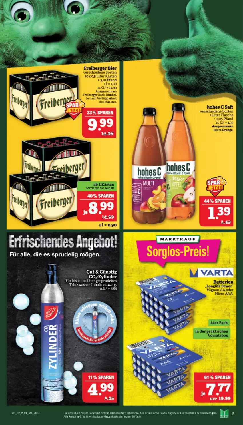 Aktueller Prospekt Marktkauf - Prospekt - von 04.08 bis 10.08.2024 - strona 3 - produkty: Sprudel, Ti, wasser