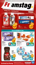 Gazetka promocyjna Penny - Prospekte - Gazetka - ważna od 24.08 do 24.08.2024 - strona 34 - produkty: bohne, bohnen, bohnenkaffee, eis, fleisch, Frische Hähnchen, frischkäse, grill, grillplatte, kaffee, Käse, Körniger Frischkäse, latte, milka, nescafe, regal