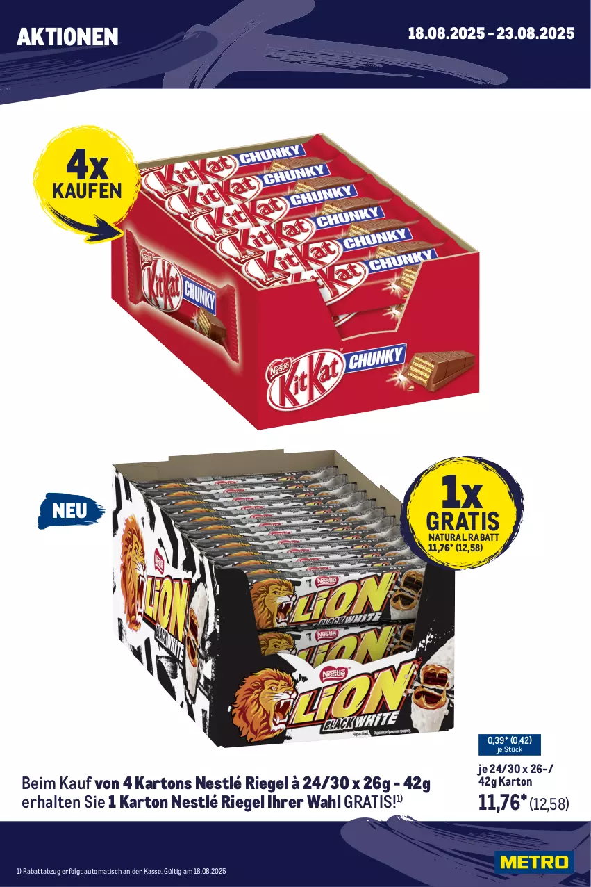 Aktueller Prospekt Metro - Wochen-Angebote Händler - von 18.08 bis 23.08.2025 - strona 3 - produkty: angebot, auto, bohne, bohnen, caffè crema, eis, flasche, getränk, getränke, Havana Club, lavazza, LG, Metro, metro gastro, natur, natura, nestlé, Palette, reis, riegel, rotkäppchen, sekt, Ti, tisch, wasser, wassereis