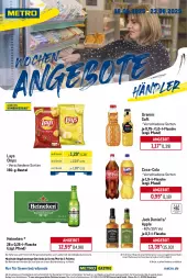 Gazetka promocyjna Metro - Wochen-Angebote Händler - Gazetka - ważna od 23.08 do 23.08.2025 - strona 1 - produkty: abholpreise, angebot, angebote, Apple, beutel, chips, coca-cola, cola, eis, flasche, getränk, getränke, granini, heineken, ilag, jack daniel, lays, Metro, Palette, Rauch, reis, rwe, saft, Ti, tiefpreis