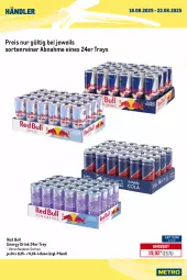 Gazetka promocyjna Metro - Wochen-Angebote Händler - Gazetka - ważna od 23.08 do 23.08.2025 - strona 4 - produkty: angebot, bier, drink, eis, energy drink, flasche, getränk, getränke, jever, krombache, krombacher, Palette, red bull, reis, Ti, tiefpreis