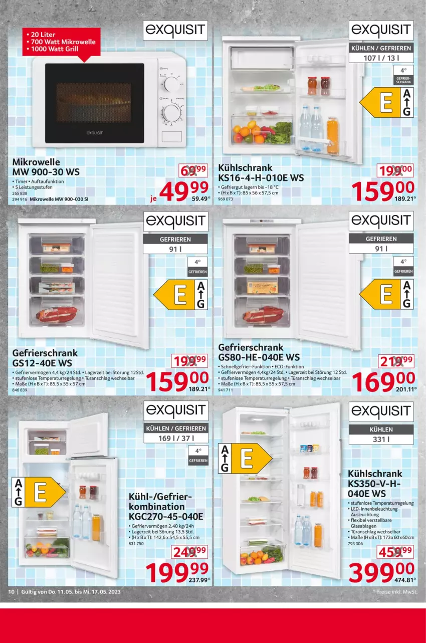 Aktueller Prospekt Selgros - Nonfood - von 11.05 bis 17.05.2023 - strona 10 - produkty: beleuchtung, bett, eis, elle, gefrierschrank, grill, kühlschrank, LG, mikrowelle, Schrank, Ti, timer, türanschlag wechselbar