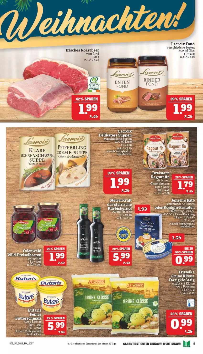 Aktueller Prospekt Marktkauf - Prospekt - von 11.12 bis 17.12.2022 - strona 5 - produkty: beef, blätterteig, creme, eis, elle, pastete, reis, rel, rind, roastbeef, suppe, Ti, ZTE