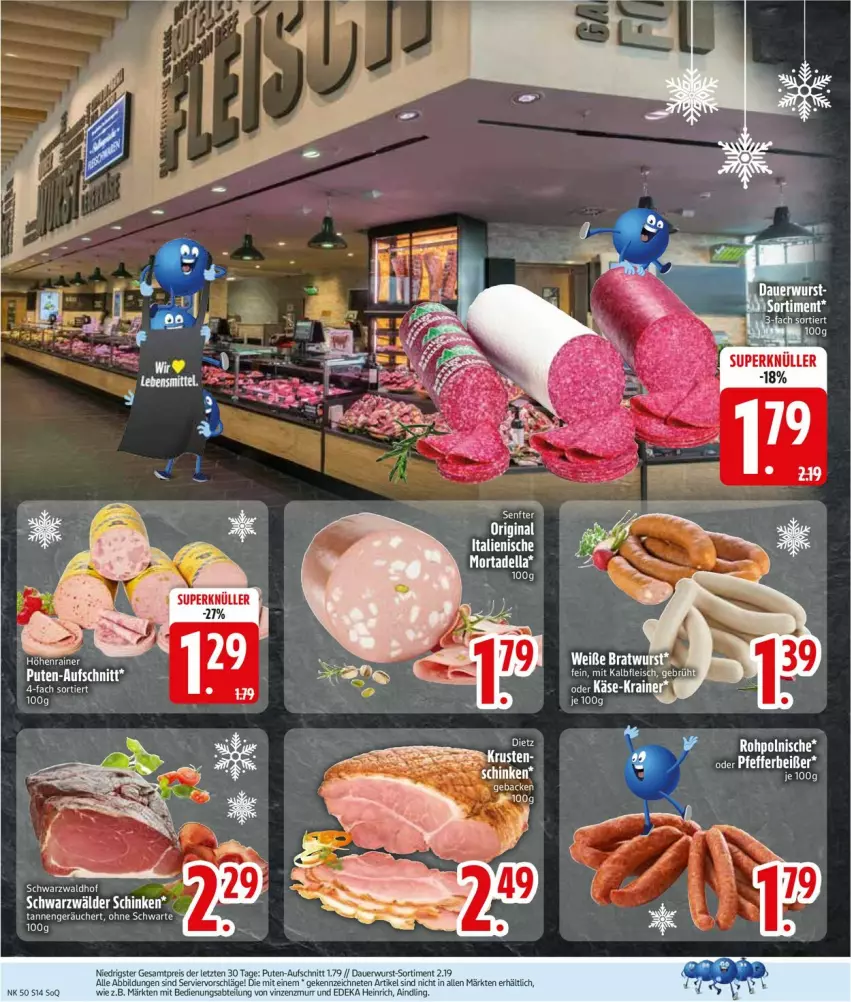 Aktueller Prospekt Edeka - Prospekte - von 08.12 bis 13.12.2025 - strona 16 - produkty: Abtei, auer, aufschnitt, deka, eis, HP, pute, reis, schinken, schwarzwälder schinken, Ti, wurst, ZTE