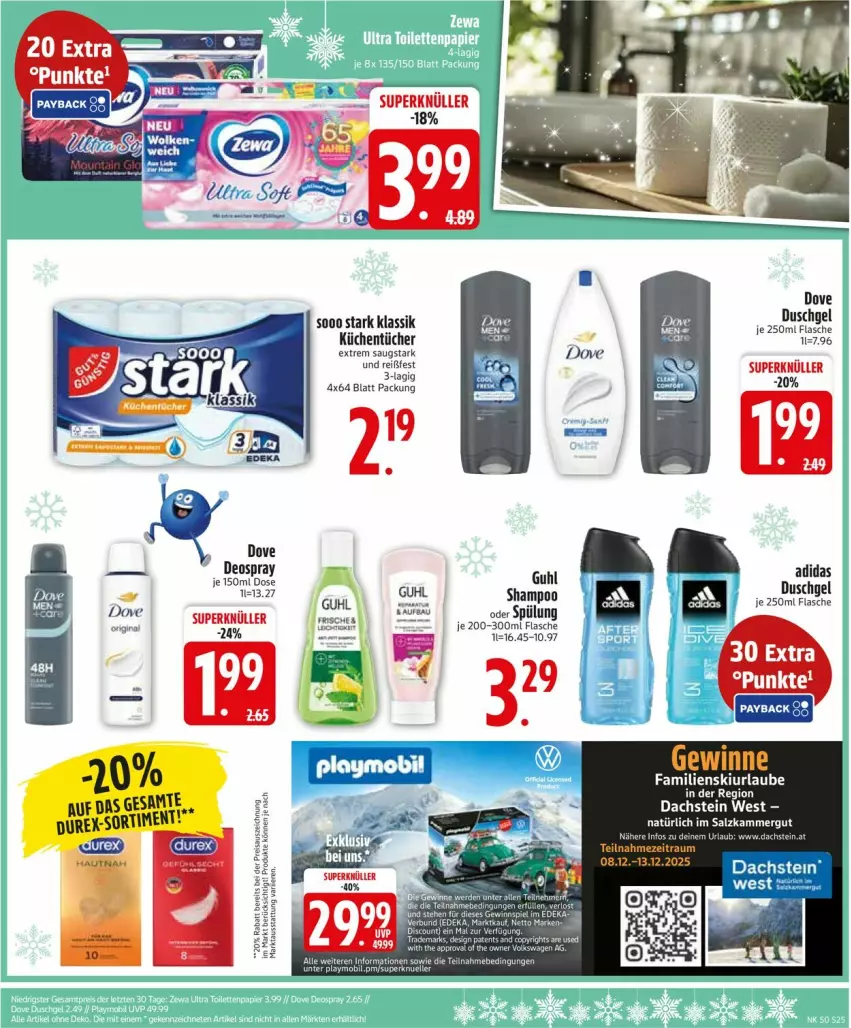 Aktueller Prospekt Edeka - Prospekte - von 08.12 bis 13.12.2025 - strona 27 - produkty: Adidas, deo, deospray, dove, duschgel, flasche, küche, Küchen, küchentücher, Ti, tücher
