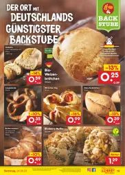 Gazetka promocyjna Netto Marken-Discount - Filial-Angebote - Gazetka - ważna od 24.06 do 24.06.2023 - strona 19 - produkty: angebot, backofen, bestpreis, bio, blueberry, brötchen, butter, ciabatta, Croissant, eis, mehl, Muffin, Ofen, reis, steinofen, stube, Ti, weizenbrötchen, würstchen, ZTE