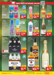 Gazetka promocyjna Netto Marken-Discount - Filial-Angebote - Gazetka - ważna od 24.06 do 24.06.2023 - strona 21 - produkty: angebot, bestpreis, burger, corona, corona extra, eis, eistee, erfrischungsgetränk, fanta, getränk, getränke, getränkesirup, jim beam, jules mumm, mumm, radler, Rauch, reis, sensations, sirup, tee, Ti, wodka, ZTE