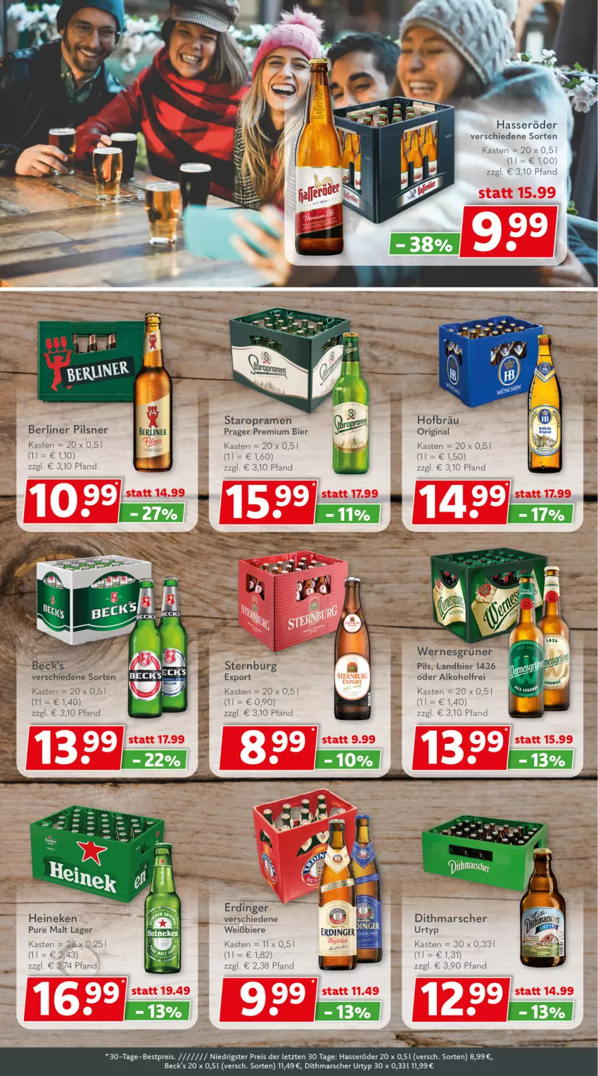 Aktueller Prospekt Getraenkeland - von 23.01 bis 04.02.2023 - strona 2 - produkty: alkohol, berliner, bestpreis, bier, Biere, eis, erdinger, gin, hasseröder, heineken, mars, pils, pilsner, reis, Staropramen, Sternburg, urtyp, ZTE