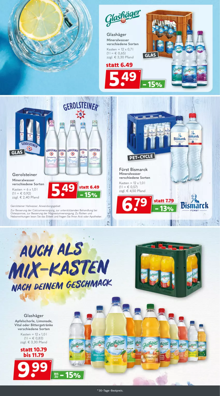 Aktueller Prospekt Getraenkeland - von 23.01 bis 04.02.2023 - strona 4 - produkty: Alwa, apfel, Apfelschorle, Apotheke, bestpreis, bismarck, Calcium, eis, gerolsteine, gerolsteiner, getränk, getränke, limo, limonade, magnesium, mineralwasser, reis, schorle, Sprudel, steiner, Ti, vita, wasser