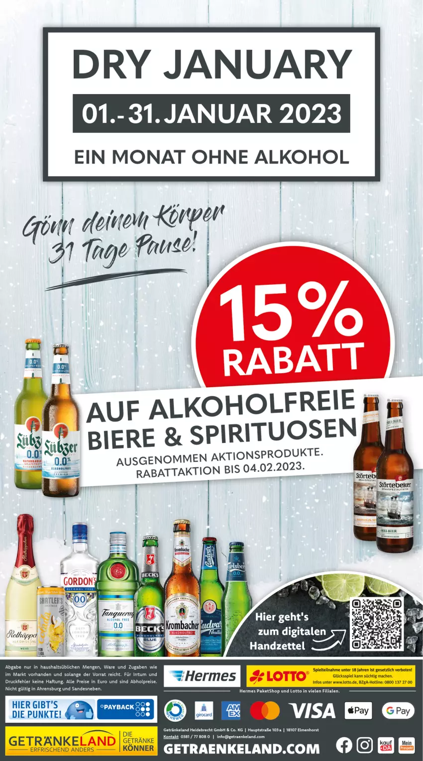 Aktueller Prospekt Getraenkeland - von 23.01 bis 04.02.2023 - strona 6 - produkty: abholpreise, bier, Biere, eis, Elan, getränk, getränke, mac, reis, tee, Ti