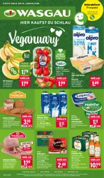 Gazetka promocyjna Wasgau - Gazetka - ważna od 10.01 do 10.01.2026 - strona 1 - produkty: alpro, angebot, angebote, auer, banane, bananen, beere, beeren, bio, bio-bananen, bitburger, Brei, burger, dessert, desserts, drink, drinks, eis, elle, erdbeere, erdbeeren, exquisa, flasche, fleisch, frische milch, frischkäse, frischkäsezubereitung, haltbare milch, jacobs, kaffee, kaffeepads, Käse, LG, mac, milch, miree, mw-flasche, oder jacobs, pils, premium pils, reis, Schal, Schale, schinken, schwein, schweine, schweinefleisch, senseo, soja, Ti, tisch, weihenstephan, wein, weine