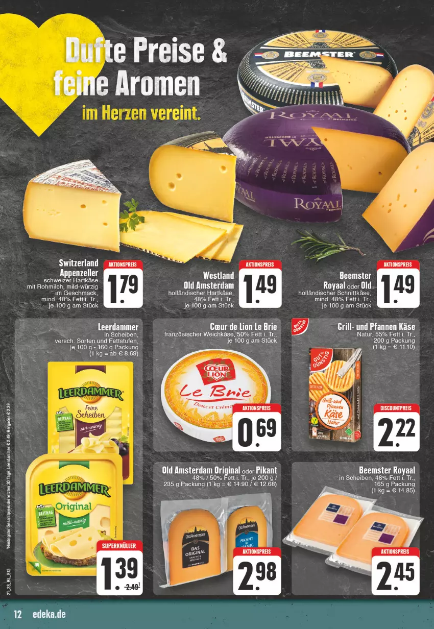 Aktueller Prospekt E Center - Angebote der Woche - von 22.05 bis 27.05.2023 - strona 12 - produkty: aktionspreis, Beemster, bergader, discount, eis, französischer weichkäse, gin, hartkäse, Käse, leerdammer, mac, natur, Old Amsterdam, reis, schweizer hartkäse, Ti, weichkäse, ZTE