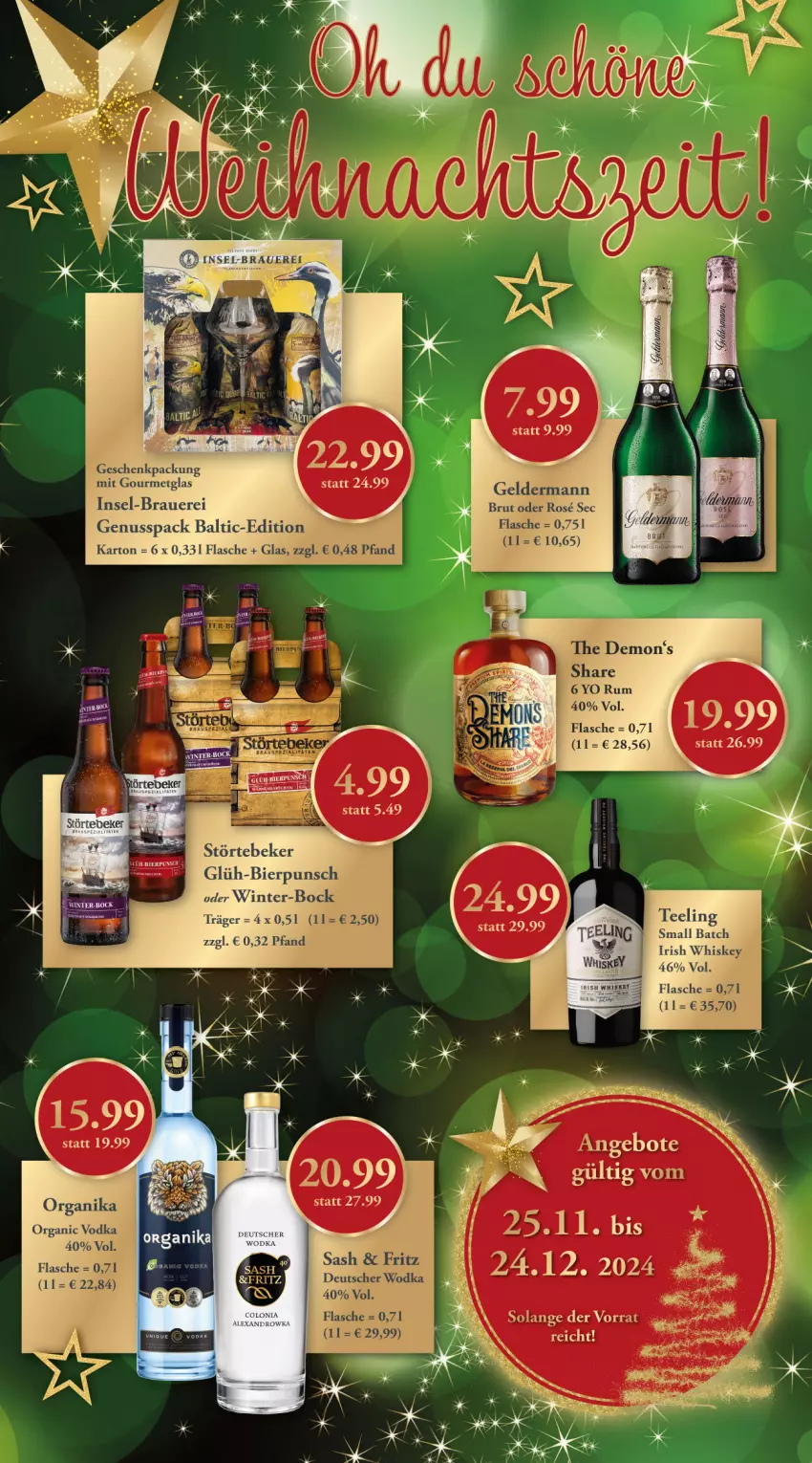 Aktueller Prospekt Getraenkeland - von 25.11 bis 07.12.2024 - strona 6 - produkty: auer, brut, flasche, geschenkpackung, HP, irish whiskey, nuss, rum, störtebeker, tee, Ti, whiskey