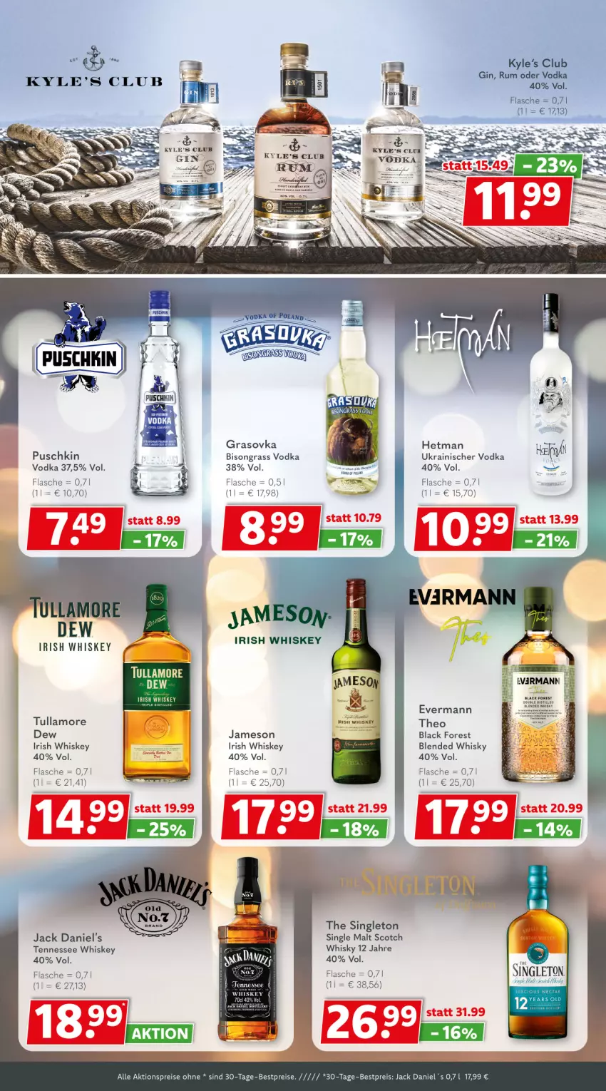 Aktueller Prospekt Getraenkeland - von 25.11 bis 07.12.2024 - strona 9 - produkty: aktionspreis, bestpreis, bestpreise, black forest, eier, eis, flasche, irish whiskey, jack daniel, jack daniel's, jack daniels, jameson, lack, rasen, reis, scotch, scotch whisky, single malt, tennessee whiskey, Ti, tullamore, vodka, whiskey, whisky