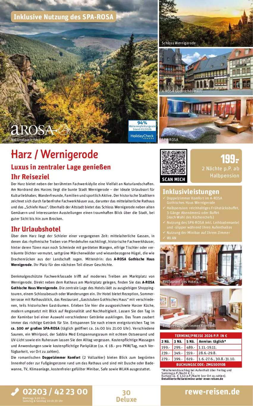 Aktueller Prospekt Rewe Reisen - Reiseprospekt - von 29.05 bis 26.06.2026 - strona 30 - produkty: axe, Bad, Bademantel, Badewanne, Brock, buch, dusche, eier, eis, erde, getränk, getränke, inklusivleistungen, Kamin, küche, Küchen, kurtaxe, LG, Mantel, Mode, natur, naturland, pool, reis, rezept, SANTE, slip, Slipper, Sport, stube, Ti, tisch, uhr, usb, Wanne, Whirlpool, ZTE