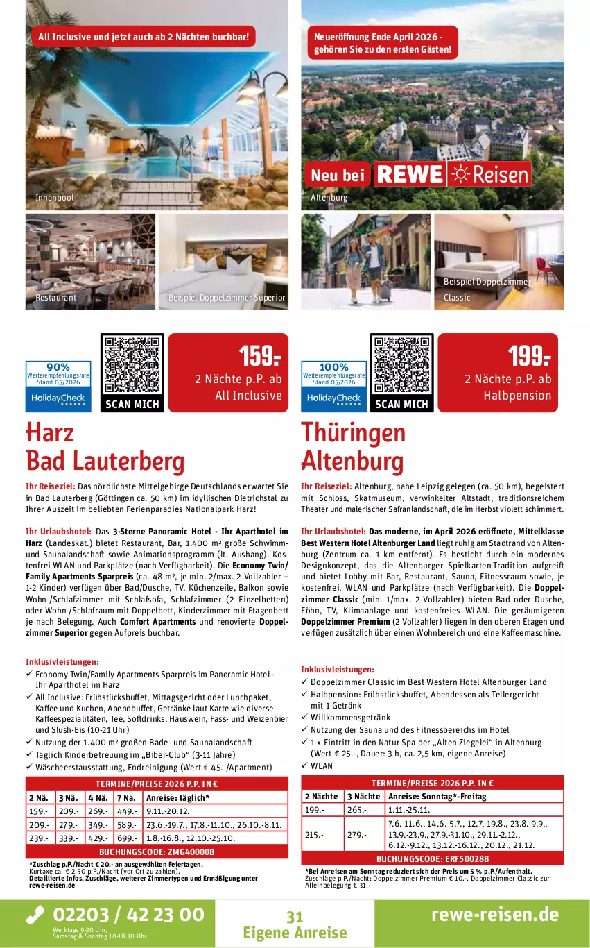 Aktueller Prospekt Rewe Reisen - Reiseprospekt - von 29.05 bis 26.06.2026 - strona 31 - produkty: altenburger, auer, axe, Bad, bett, Betten, bier, buch, burger, drink, drinks, dusche, eier, eis, elle, Etagenbett, getränk, getränke, HP, inklusivleistungen, innenpool, kaffee, kaffeemaschine, kaffeespezialitäten, Kinder, Kinderzimmer, küche, kuchen, Küchen, Küchenzeile, kurtaxe, LG, Liege, Mode, natur, pool, pril, Reinigung, reis, ring, rum, Safran, schlafsofa, schlafzimmer, Sofa, Spezi, tee, teller, Thea, Ti, uhr, wein, Weste