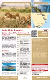 Gazetka promocyjna Rewe Reisen - Reiseprospekt - Gazetka - ważna od 26.06 do 26.06.2026 - strona 16 - produkty: amaro, ambia, asti, Bad, bosch, buch, deutschsprachige reiseleitung, dusche, eis, Elefant, elle, Garten, inklusivleistungen, krüger, likör, mandel, Metro, rama, reis, reiseverlauf, rel, Ria, rwe, SANTE, sim, simba, Ti, Tiere, uhr, underberg, wasser, wein, Wild, Yo