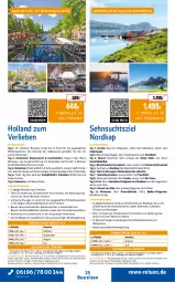 Gazetka promocyjna Rewe Reisen - Reiseprospekt - Gazetka - ważna od 26.06 do 26.06.2026 - strona 25 - produkty: blume, blumen, buch, busreisen, eier, eis, elle, erde, Faktu, fisch, fische, Fischer, gin, gouda, inklusivleistungen, Käse, Mode, Poffertjes, rama, Rana, reis, reiseveranstalter, reiseverlauf, rel, Ria, ring, rwe, Ti, tisch, trendtours touristik gmbh, uhr