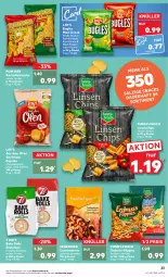 Gazetka promocyjna Kaufland - Gazetka - ważna od 07.09 do 07.09.2022 - strona 23 - produkty: angebot, angebote, auer, Berger, beutel, brot, bugles, Cashew, cashewkerne, chips, eis, erdnuss, flippies, funny-frisch, geback, gin, kartoffel, lack, lay's, linsen, mais, nacho, nacho cheese, nuss, Ofen, paprika, pom-bär, reis, salz, seeberger, snack, snacks, sour cream, Ti