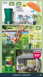 Gazetka promocyjna Netto - Woche 26 - Gazetka - ważna od 01.07 do 01.07.2023 - strona 13 - produkty: Bau, baumwolle, blume, blumen, blumenerde, erde, Garten, gartentisch, hängematte, klappstuhl, pavillon, Ria, sonnenschirm, stuhl, Ti, tisch, wolle