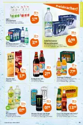 Gazetka promocyjna Tegut - Angebote der Woche - Gazetka - ważna od 23.04 do 23.04.2022 - strona 25 - produkty: adelholzener, alkohol, alkoholfreie getränke, Alwa, amecke, bio, coca-cola, cola, eis, fanta, flasche, frucht, getränk, getränke, gin, Holz, limo, limonade, mineralwasser, monster, Monster Energy, ring, saft, schorle, Ti, vilsa, wasser