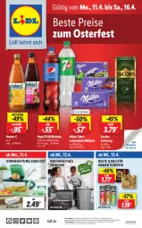 Gazetka promocyjna Lidl - Aktionsprospekt - Gazetka - ważna od 16.04 do 16.04.2022 - strona 1 - produkty: 7UP, angebot, angebote, Bad, bio, eis, elle, Hohes C, jacobs, jacobs krönung, milka, Mirinda, pepsi, reis, rind, schoko, schokolade, tafelschokolade, teller, Ti