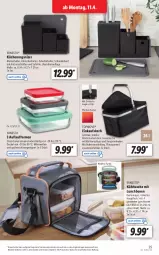 Gazetka promocyjna Lidl - Aktionsprospekt - Gazetka - ważna od 16.04 do 16.04.2022 - strona 25 - produkty: angebot, decke, Deckel, dell, einkaufskorb, eis, elle, ernesto, korb, küche, Küchen, kühltasche, lunchbox, messer, mikrowelle, Mode, reis, saft, Schal, Schale, schneidebrett, spülmaschinen, Tasche, Ti, ZTE